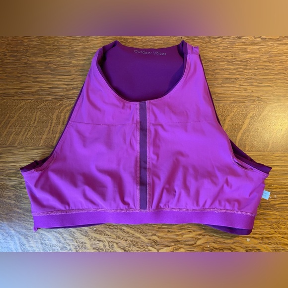 Outdoor Voices Women's XXL Zoom Crop Top Grape Jam Racerback EUC - Picture 6 of 16